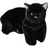 Generico Peluche Gatto Nero Simpatico, Morbido Animale Realistico Di Pe-zza per Regali Di Natale e Compleanno, Gattini per Bambini