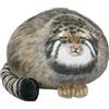 TOPLITHE Cuscino in peluche con gatto di Pallas 3D, cuscino con volpe procione Animali di peluche Simpatico peluche Decorazioni for la casa Regalo for Compleanno Natale San Valentino ( Size : Pallas's Cat )
