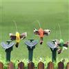 Cozyhoma Kit di 3 pezzi a energia solare/a batteria, decorazione realistica di farfalle e colibrì per giardino, cortile, patio, paesaggio, unisex, impermeabile