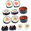 CVUTOVO PVC di Sushi Realistico Set di 12 Pezzi per Cucina Simulata | Cibo Finto, Oggetti di Scena per Foto, Giocattoli di Simulazione di Cucina