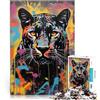 SYUNFEI Pantera dei graffiti di Banksy puzzle 1000 pezzi per adulti Allena il tuo cervello e le tue mani Giocattoli per la decorazione della casa 38x26cm