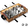 COSTWAY Calcio Balilla, Calcetto da Tavolo con LED Maniglia Antiscivolo 2 Palloni, Biliardino per Feste, Bar, Sala Giochi, 51x30,5x8 cm