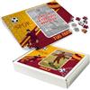 Generico Idea Arredo Casa regalo PAZZLE 2024 SPORT 30x40 cm. 96 Tasselli Personalizzato con Nome e Foto per tifoso Roma Romanista (Orizzontale)