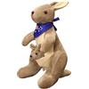 HOMEXYLYL Peluche Canguro, Animale Di Pezza Realistico Con Joey In Custodia For Regali Di Compleanno Di Natale E Decorazioni For La Casa Bambini Adulti Ragazze Ragazzi(Gray,40cm/15.7in)