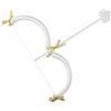 Niceyoeuk Set con arco e freccia, per San Valentino, costume da Cupido rosso, accessori per cosplay, accessori per foto, feste di Halloween, forniture per adulti e bambini (bianco, taglia unica)