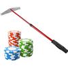 Shurzzesj Casino Rastrello telescopico, Poker Chip- , Asta da raccolta telescopica per poker Chip, Rastrello telescopico a chip, a mano, Rastrello da poker retrattile