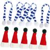 GALPADA 5 Set Mini Cappelli e Sciarpe Natalizie in Morbido Filato con Pon Pon per Decorazioni Bottiglie e Progetti DIY Accessori Natalizi Colorati per Feste e Addobbi Festivi