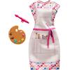 Barbie Mattel F-Barbie:Vestito Carriera PITTRICE Abito Beige Multicolor