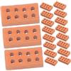 Abaodam Set da 100 Elementi di Mattoncini in Miniatura per Bambino Bambina in Argilla Modellabile, Creazione Fai da Te per Costruzione di Case e Paesaggi in Miniatura