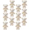 Toddmomy 12 Pezzi Mini Bambola Adorabile Arredamento Con Orsi Orsetto Di Peluche Giocattoli Piccoli Animali Orsetti Tascabili Bianchi Bambole Per Bambini Bambino Sospeso Artigianato Stoffa