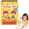 Generico Food Flash Cards, Food Card Game,48x Schede flash educative divertenti interattive | Prodotti homeschool, gioco di apprendimento precoce per ragazzi, bambini