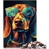 AITEXI Bassotto colorato Jigsaw Puzzle 1000 Pezzi Legno Puzzle Difficile Sfidante Puzzle 1000 Pezzi 50x75cm