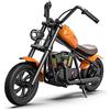 HYPER GOGO Challenger 12 PLUS-Motocicletta Elettrica per Bambini, 3 Velocità Fino a 16KM/H,12 Pneumatici, Luci LED Colorate, Autonomia Lunga 16KM, Regalo Perfetto per Bambini e Adolescenti(Arancia)