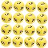 BESTonZON Set 16 Dadi Acrilici Gialli Numerati 0-5 per Giochi Matematici Educativi, Favorisce Ragionamento e Attività Pratiche in Casa e Aula