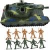 CVUTOVO Carro Armato Militare Giocattolo Simulato di Grandi Dimensioni con Soldatini Inerziali Casuali per Ragazzo Ragazza Set Gioco Educativo e Regalo