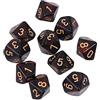 Saiyana 10 pezzi Polyedrale 10 dadi laterali D10 Dices RPG gioco da tavolo puntelli da tavolo tavolo per tablet Game Supplies doppio colore set di dadi