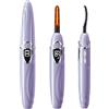 EYECURL Heated Eyelash Curler, S600 Heated Lash Curler, Accurate Temperature Control Electric Eyelash Curler Heated - Intelligent Power Off, Fast Heating (Pale Violet/Silver, S600-148MM)
