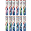 Generico 12x Spazzolino Aquafresh Deep Clean Medium - Setole Medie, Colori Assortiti - Pulizia Profonda per Denti e Gengive, Manico Ergonomico, Confezione Risparmio