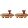 FRCOLOR 2 Pz Pennello meridiano a 12 perle in legno di sandalo mano strumenti di massaggio massaggiatore portatile portable massager massaggiatore per il corpo anticellulite