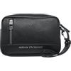 Armani Exchange Pebble - Beauty case da uomo, colore: Nero, Nero, taglia unica