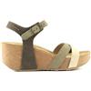BioNatura 24 Fregene sandalo 24 Fregene zeppa in nabuk Multicolore M2401 (Multicolore, Sistema Taglie Calzature EU, Adulto, Donna, Numero, Media, 41)