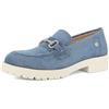 inblu Mocassini Donna Carrarmato con Fibbia Argento Brillantinata, Naturale, 37 EU