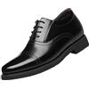 UKUBOXBAG Scarpe da Sera con Rialzo Invisibile da Uomo Che Aumentano L'altezza Scarpe da Smoking in Pelle Stringate per Matrimoni d'Affari A Piedi,8cm/3.15inchs Height,43 EU