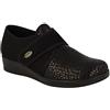 Fly Flot 36314 Pantofole Donna Made in Italy Zeppa 3 CM Strappo Regolabile ANTISHOCK Antiscivolo Anatomica Nero 37
