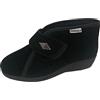 EMANUELA 536 Nero Velluto Pantofole Donna Made in Italy Lavabili in Lavatrice A 30 Gradi Strappo Fodera Lana Zeppa 3,5 CM Nero 35