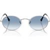 Ray-Ban Occhiali da sole unisex Rb3547 Ovali, Argento/Blu sfumato trasparente, 51 mm