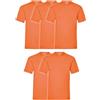 Fruit of the Loom Valueweight T - Maglietta a maniche corte, confezione da 5 pezzi, taglia: XL, colore: arancione, Colore: arancione.