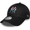 New Era Cappello da baseball da donna 9Forty con logo metallico MLB New York Yankees nero