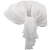 L.T.Preferita Elegante Sciarpa Cashmere Scialle Foulard 190 x 100 cm Grande Coprispalle Stola Cerimonia da Donna (bianco)