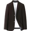 Vsadsau Giacca da uomo in velluto a coste, casual, con bottoni, a maniche lunghe, con risvolto, giacca sportiva, Marrone, 6XL