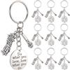 SUNNYCLUE 1 scatola da 20 set di portachiavi a tema musicale con microfono portachiavi in metallo sfuso argento strumento musicale nota ispirazione parole ciondoli per borse feste bomboniere per borse
