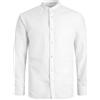 JACK & JONES Jjjoe - Maglietta Ls Plain Mao, Maglietta, Bianco, S Uomo