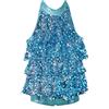 Aislor Body da Danza Moderna Bambina Tuta Abito da Ballo Latino Jazz Senza Maniche Abito da Ballerina Ballet Tinta Unita Ragazze Abiti da Balletto con Paillettes Dancewear A Oro 16 anni