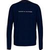 Tommy Hilfiger T-Shirt Manica Lunga Louge Original Logo, Uomo, Blu, XL