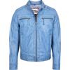 House Of Leather Giacca da uomo in vera pelle, stile motociclista, casual, stile café racer, Charlie, di House Of Leather, blu cielo, L