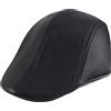 DongBao Coppola in Pelle Sintetica Cappello Piatto Berretti Strillone con Visiera da Uomo Donna