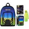 Seven Freethink Set Scuola, Zaino con Astuccio 3 Zip, Diario e Borraccia, Design Multicolore (NUANCED)