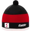 Eisbär Berretto Beanie Vin Active Merino SP Donna/Uomo - Made in Austria da Sci Lana Inverno Autunno/Inverno - Taglia Unica Nero-Rosso