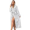 Surwin Accappatoio Microfibra Lungo con Cappuccio per Donna e Uomo, Lunga Accappatoio Spugna Unisex Invernale Pile Vestaglia da Bagno Assorbente e Confortevole per Albergo Piscina