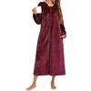 Generico Vestaglia Donna Invernale Manica Lunga Accappatoio Con Tasche Cappuccio E Cintura Flanella Curvy Luxury Spa