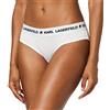 KARL LAGERFELD Donna Slip hipster con logo Bianco L