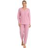 RAGNO Pigiama Donna 100% Cotone con Collo Serafino e Fantasia (IT, Numero, 44, Regular, Regular)