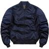 Valtorixia Giacca bomber leggera da uomo, giacca a vento, casual, autunnale, primavera, all'aperto, elegante, con tasche, Blu scuro, 5XL