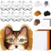 GMBYLBY Fai Da Terias Maschera Kit Spazi Vuoti Volpi Maschera Gatti Con Lana In Tessuto In Tessuto Peluce Intaglia Per Occhio Per Le Faccende Le Faccenda Del Costume Da Roba Therrians