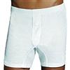 PEROFIL CALZONCINO Boxer con Bottone Maglina Filo Scozia (4 M IT50, Bianco)