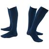 SILCA 2 paia calza gambaletto uomo riposante a compressione graduata media confort 15 mmHg cotone sulla pelle (42/43), blu
